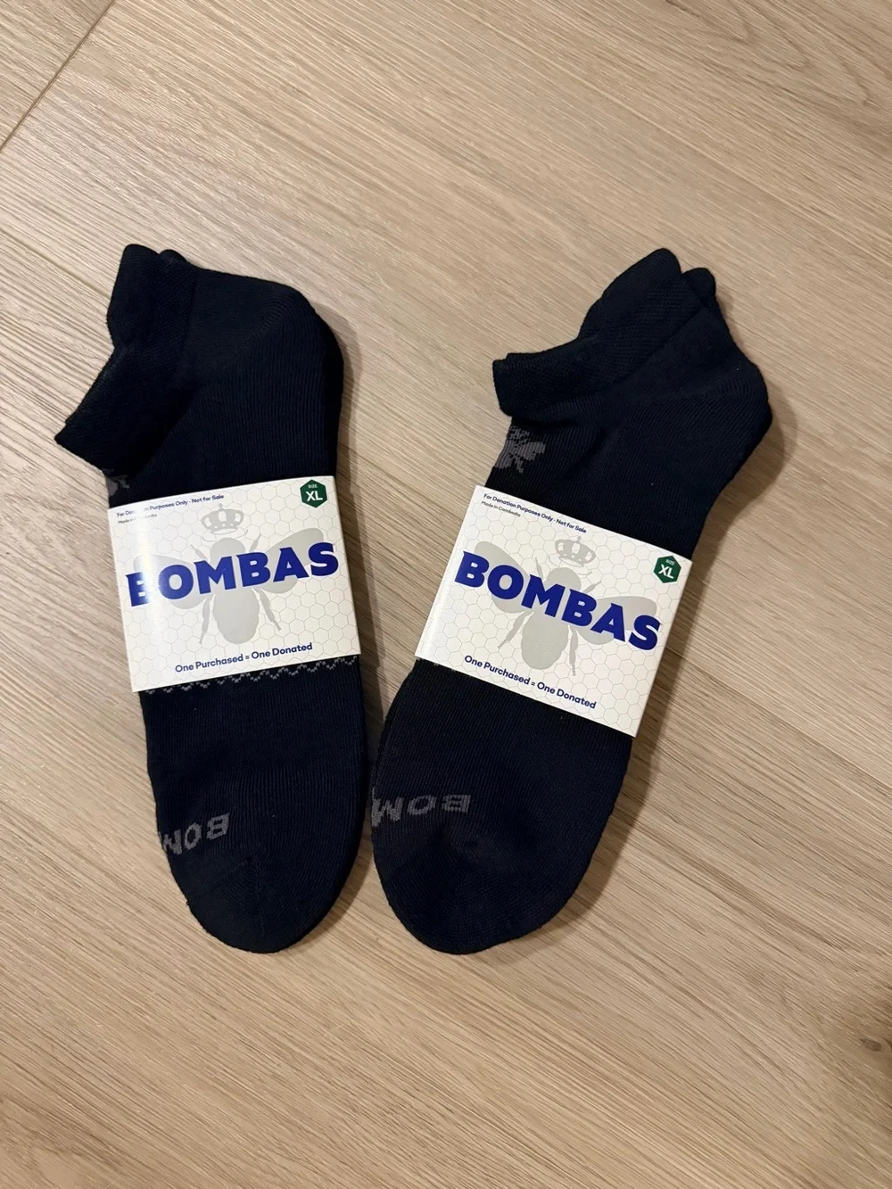 Bombas Men's Low-Cut Ankle Socks - Black (XL) 2 Sets MSRP $30